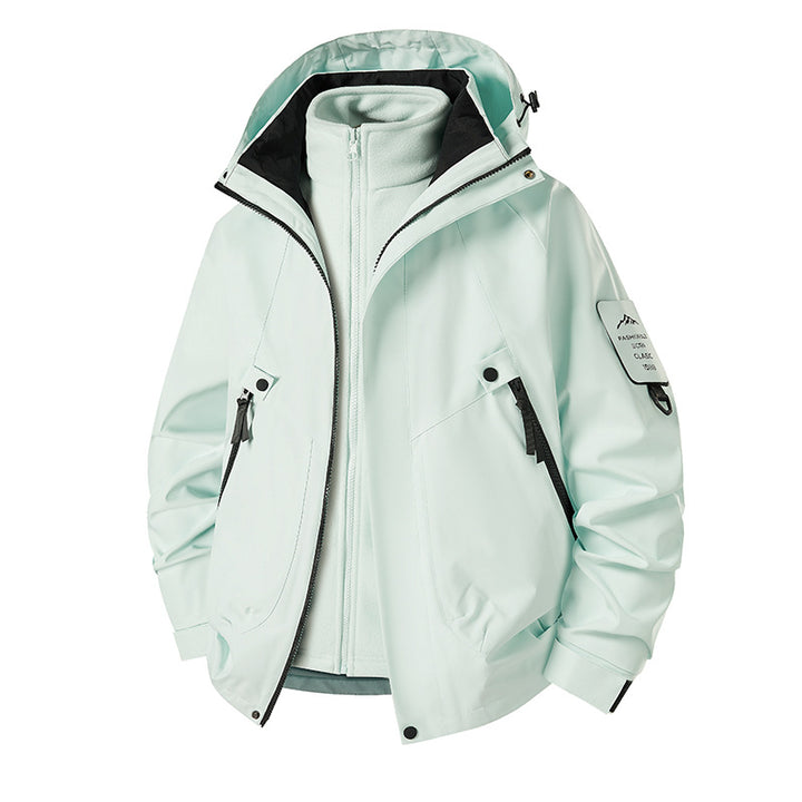Men's 3-in-1 Softshell Parka with removable fleece inner jacket and technical hood Mune Fashion