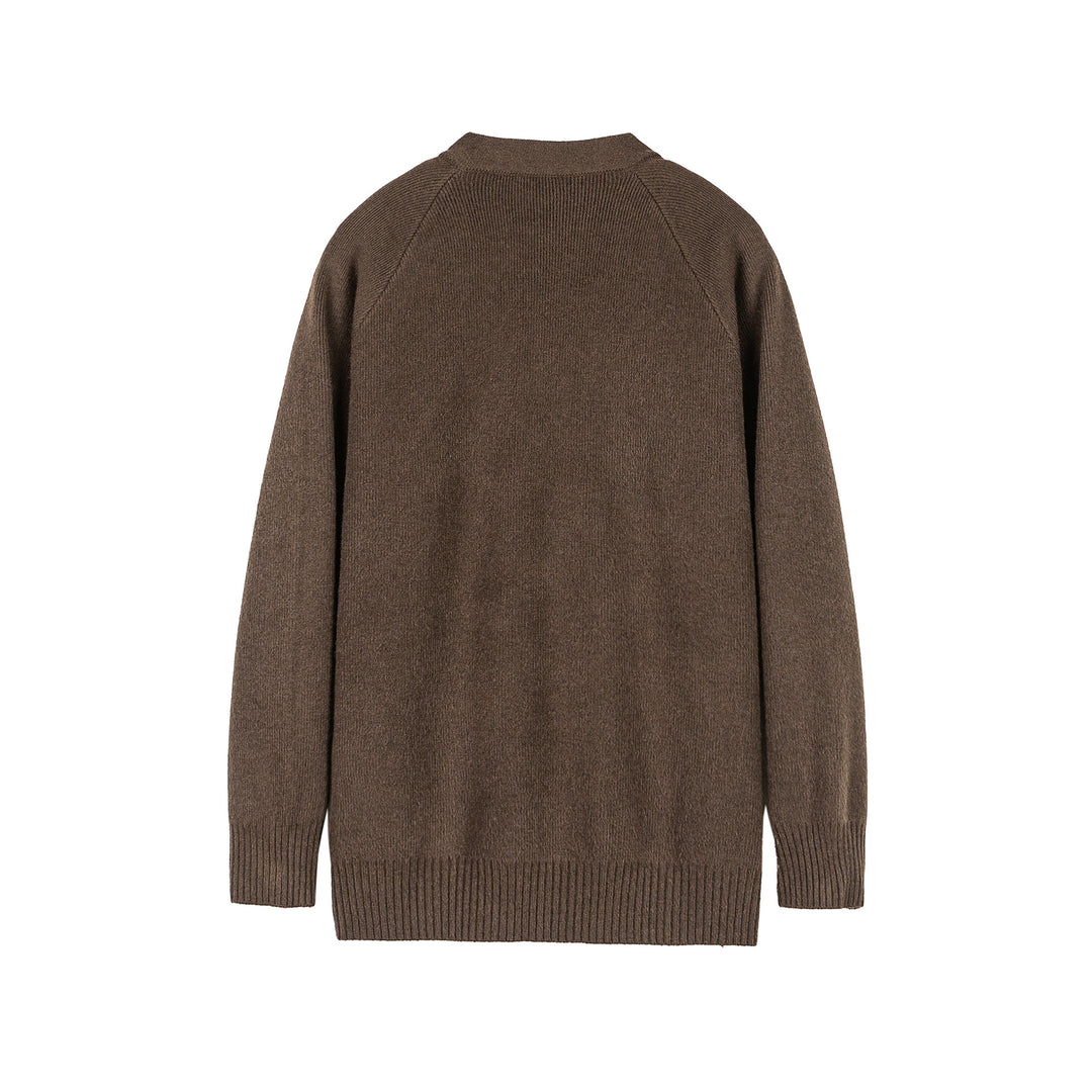 Unisex Boxy Knit Zip Jacket with Zipper and Structured Seam Mune Fashion