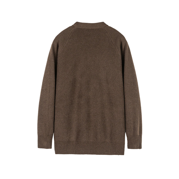 Unisex Boxy Knit Zip Jacket with Zipper and Structured Seam Mune Fashion