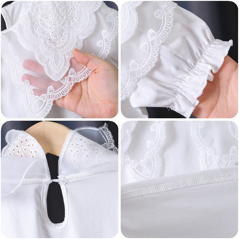 Girls blouse with elegant ruffle details Mune Fashion