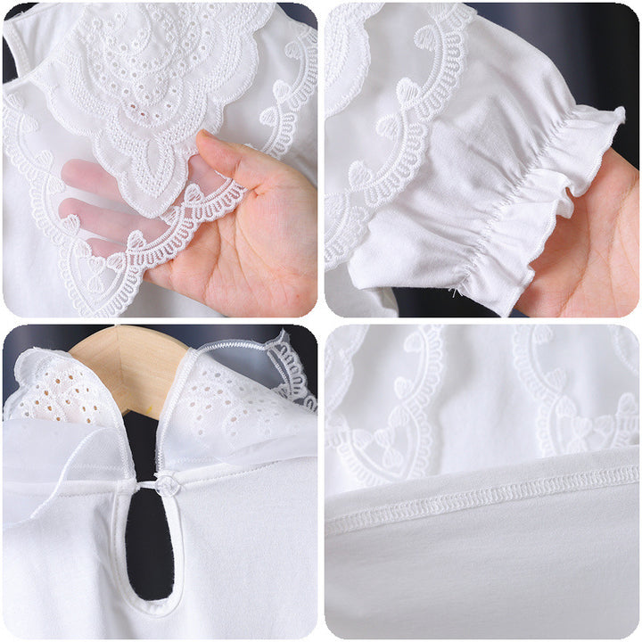 Girls blouse with elegant ruffle details Mune Fashion
