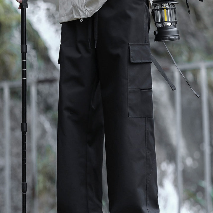 Men's Oversized Outdoor Cargo Pants with Drawstring, Large Flap and Utility Pockets Mune Fashion