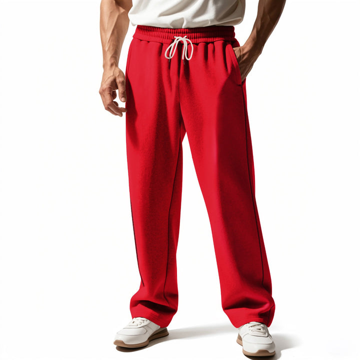 Men's casual jogging pants with drawstring and side decorative stripe Mune Fashion