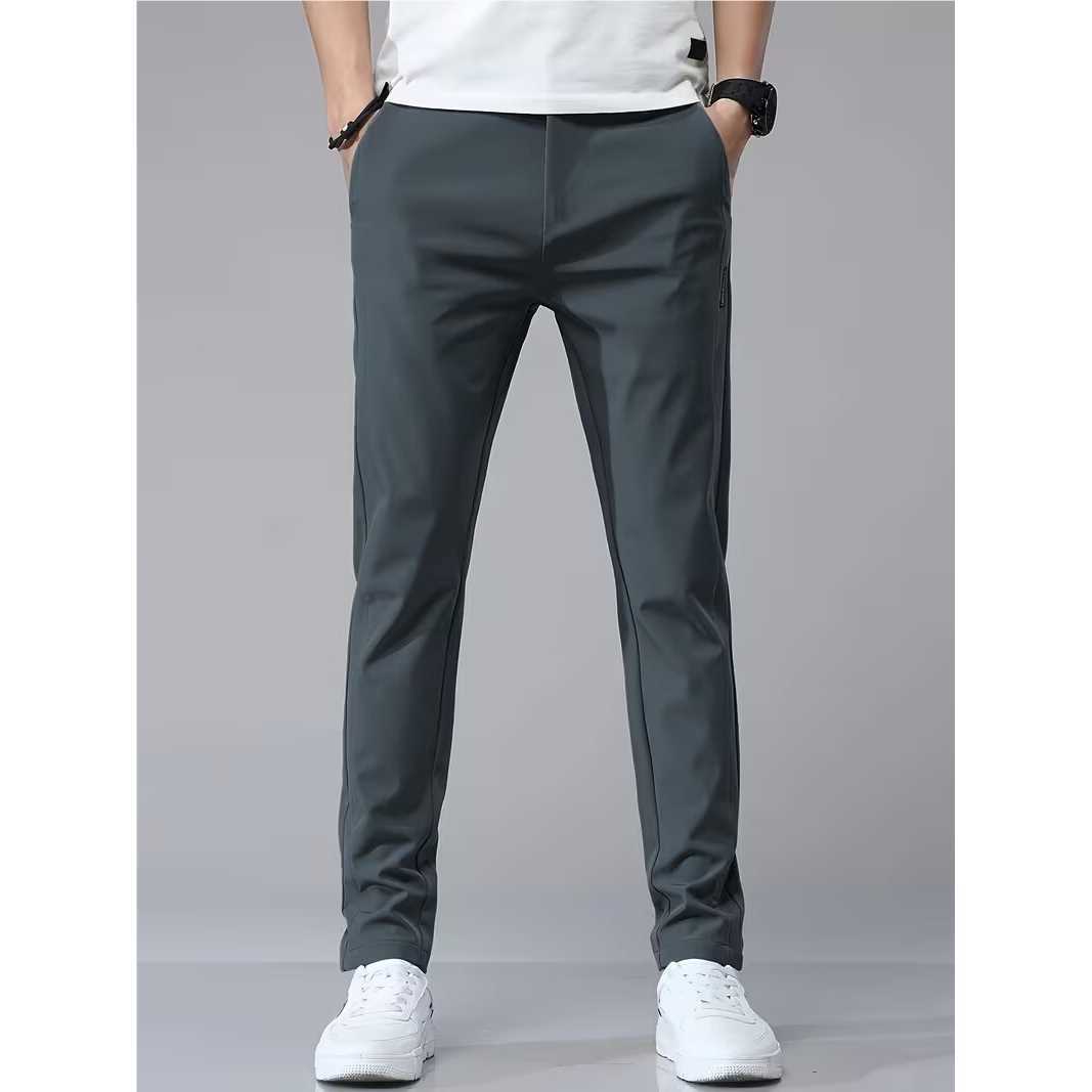 Men's Functional Sports Pants with Elastic Waistband and Side Zippers Mune Fashion