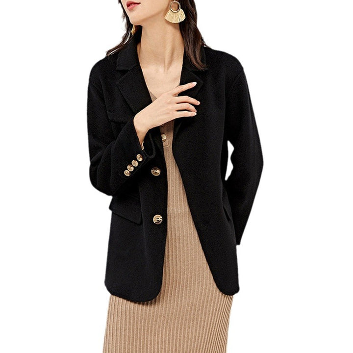 Ladies Elegant Wool Blazer with Timeless Cut Mune Fashion