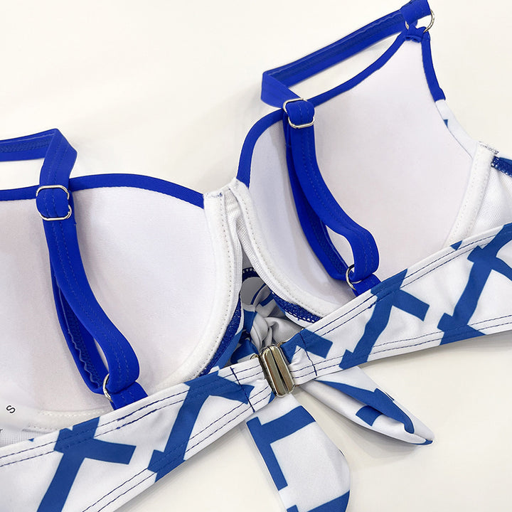 Ladies Bikini Set with elegant knot design and high waistband Mune Fashion
