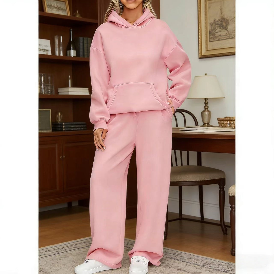 Women's cozy oversized hoodie and wide jogger pants set Mune Fashion