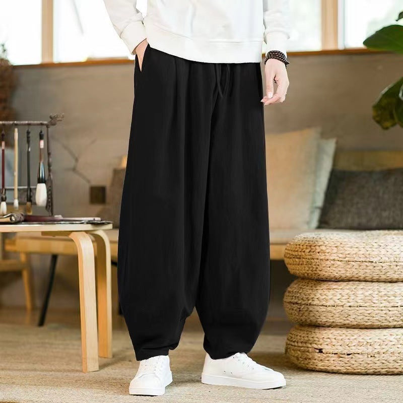 Unisex nan modern oversized harem jogger with deep drop, drawstring and side pockets Mune Fashion