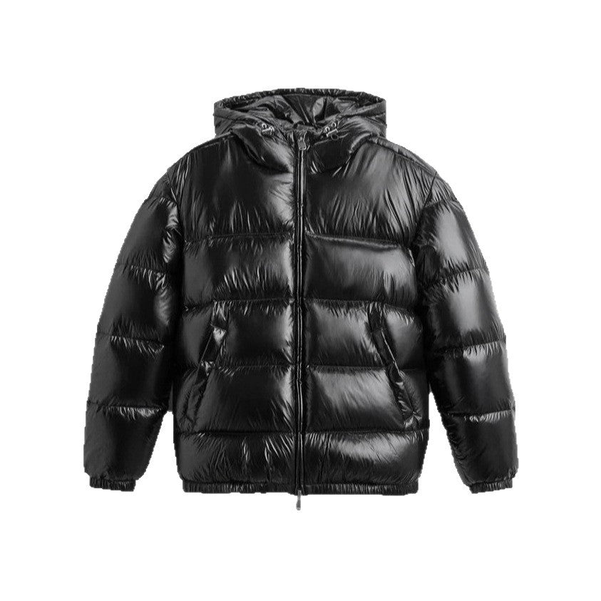 Women's High Gloss Quilted Jacket with Hood