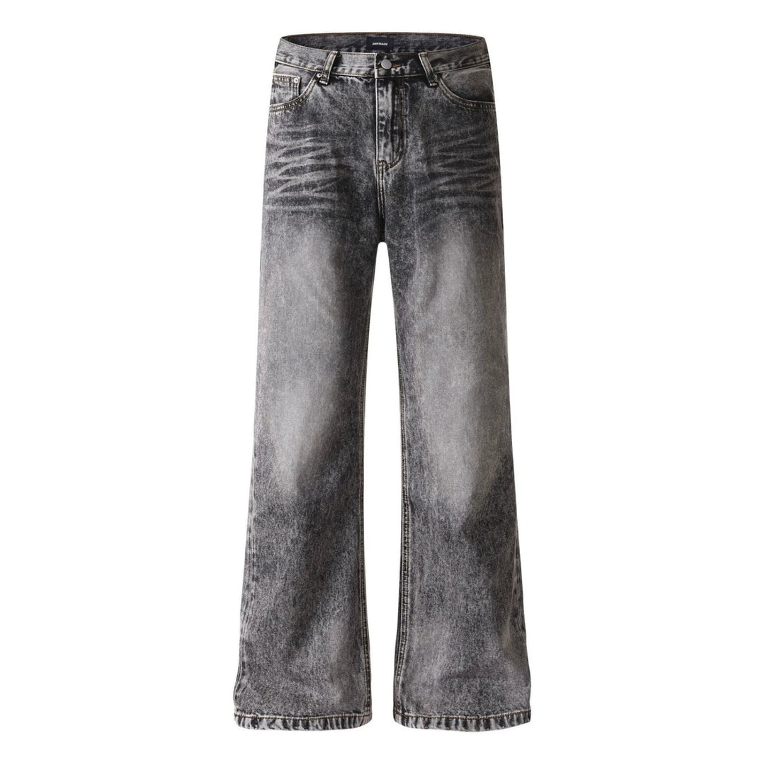 Women's wide cropped jeans with high waist and used effect Mune Fashion