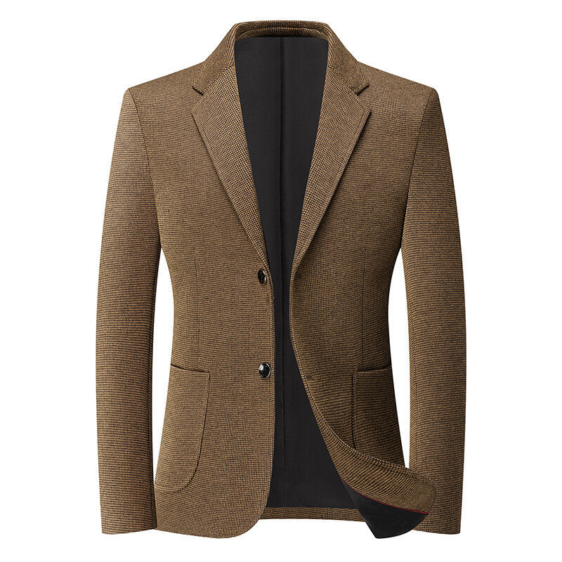 Men's Slim-Fit Blazer in fine textured tweed with patch pockets Mune Fashion