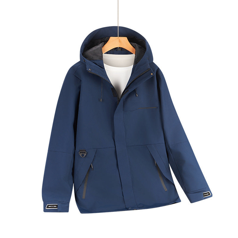 Men's Water-Repellent Softshell Hoodie Jacket with Concealed Zippers and Urban Cut Mune Fashion