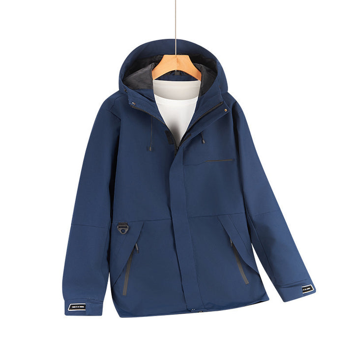 Men's Water-Repellent Softshell Hoodie Jacket with Concealed Zippers and Urban Cut Mune Fashion