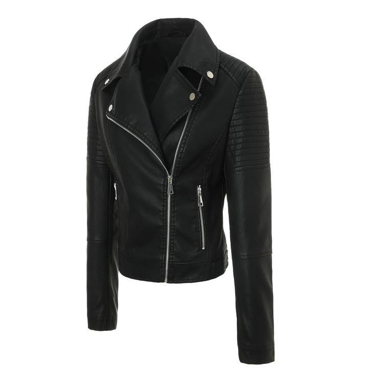 Women’s Fashion Biker Jacket with Quilted Design Mune Fashion