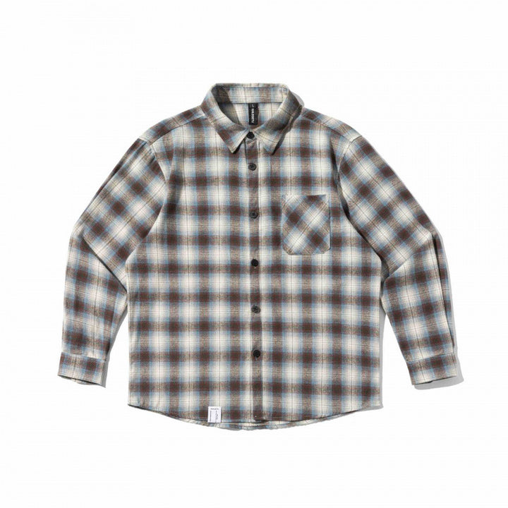 Unisex Boxy Checkered Flannel Overshirt with Patch Chest Pocket Mune Fashion