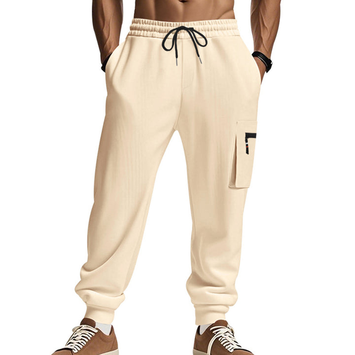 Men's cargo jogging pants with zip cargo pocket, elastic waistband, and ribbed hem Mune Fashion
