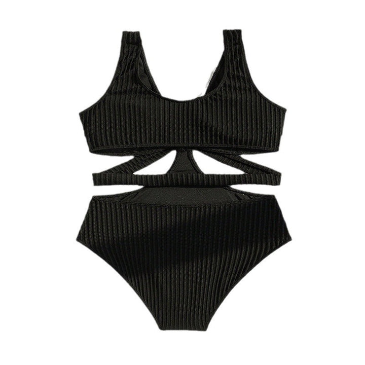Ladies High-Cut Swimsuit with Decorative Cut-Outs Mune Fashion