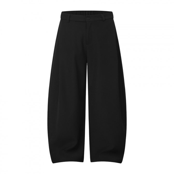 Ladies culotte pants with balloon-like silhouette, high waist and pleats Mune Fashion