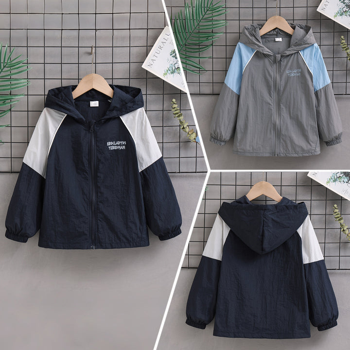 Unisex nan lightweight hooded windbreaker with contrast sleeves and elastic cuffs Mune Fashion