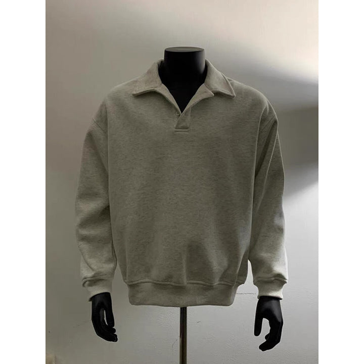 Men's polo shirt sweatshirt with shirt collar and oversized cut Mune Fashion