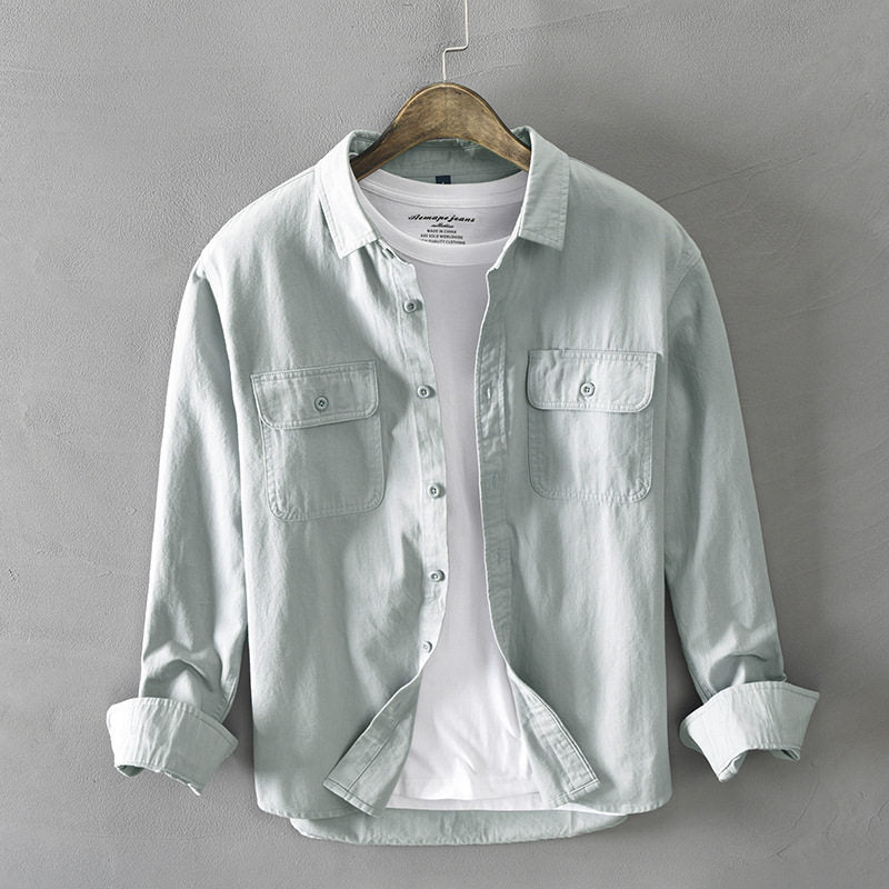 Men's Casual Shirt Jacket with Chest Pockets Mune Fashion