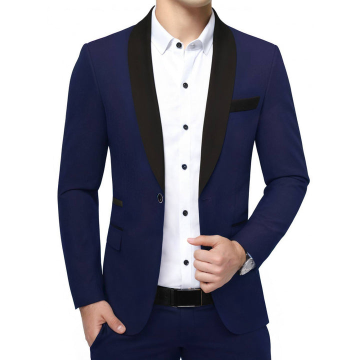 Men's Slim Fit Evening Suit Jacket in Tuxedo Style with Shawl Collar Mune Fashion