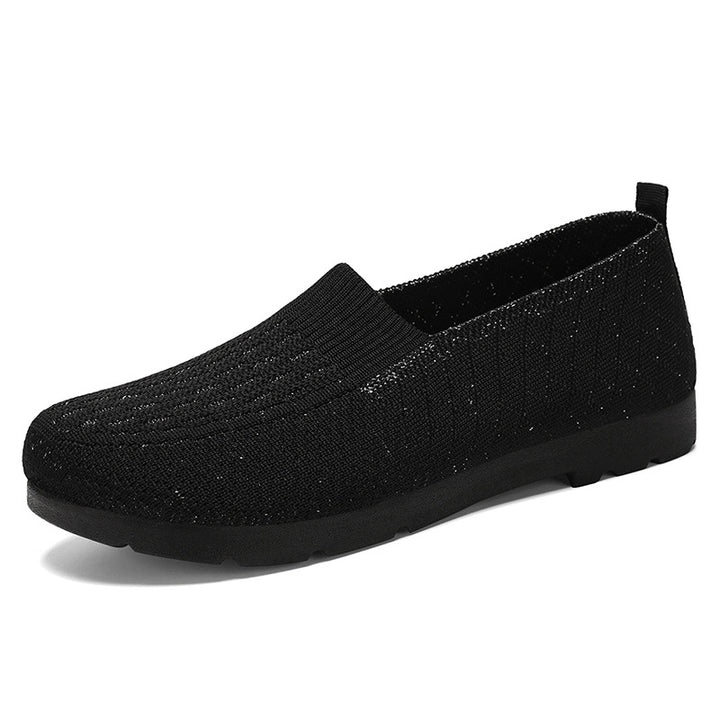 Women's hand-knitted casual slipper with breathable sock shoe, memory comfort insole, and non-slip profile sole Mune Fashion
