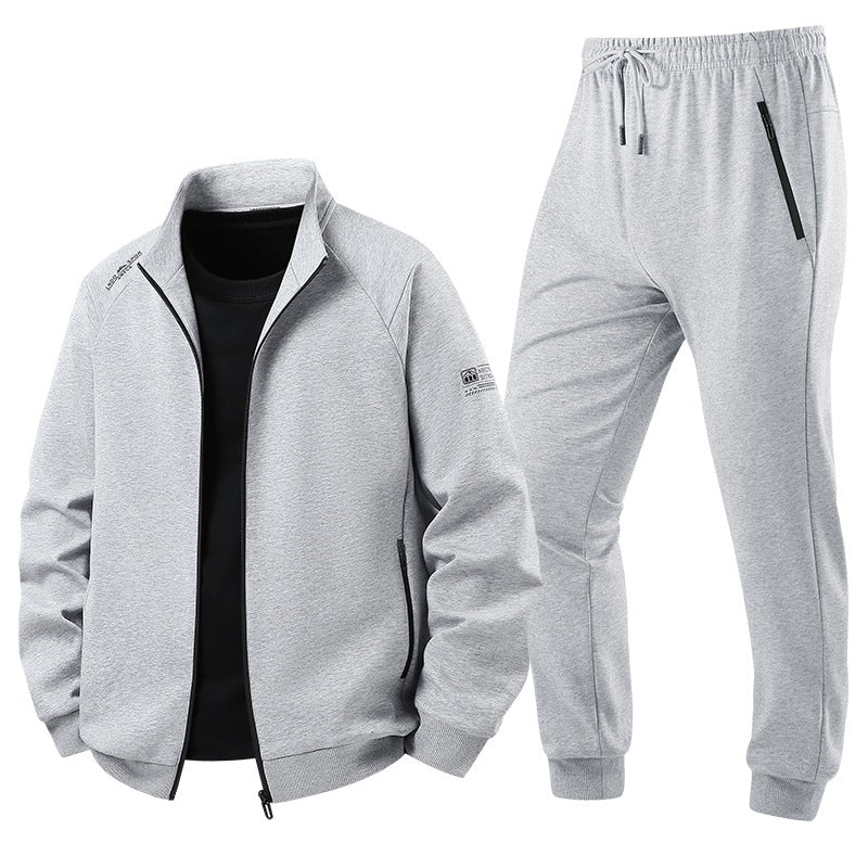Men's Lightweight Casual Training Suit Set with Zip Jacket, Elastic Waistband & Zip Pockets Mune Fashion