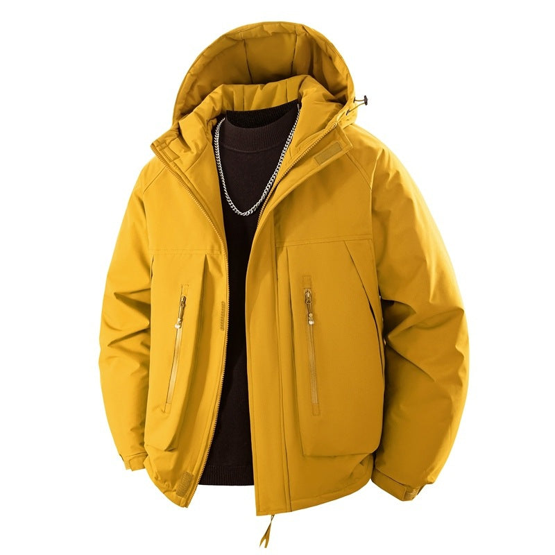 Men's Padded Hooded Outdoor Jacket with Water-Repellent Membrane and Technical Zipper Pockets Mune Fashion