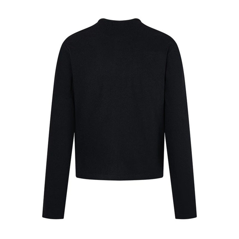 Women Boxy Short Blazer with Stand Collar and Hidden Zipper Mune Fashion