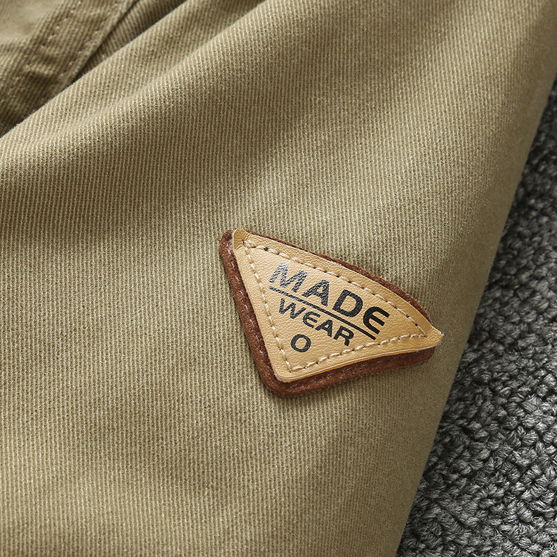 Men's casual canvas field jacket with zipper and elastic hem Mune Fashion