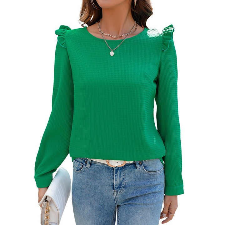 Women Elegant Blouse with Ruffles Mune Fashion