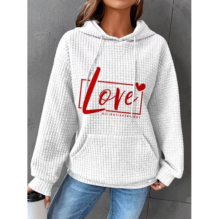 Women Comfortable Hoodie with Heart Design Mune Fashion