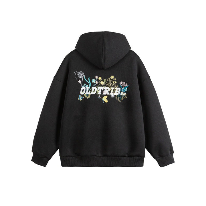 Unisex hooded zip jacket made of textured waffle quality in boxy cut with two-way zipper Mune Fashion