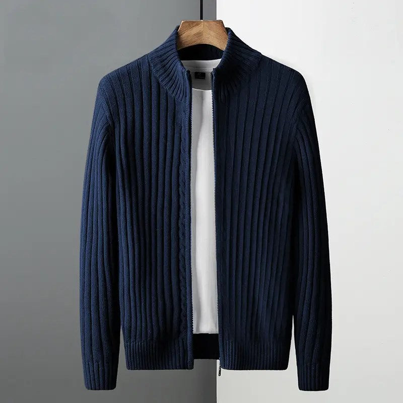 Men's cardigan with a slim fit and zipper Mune Fashion