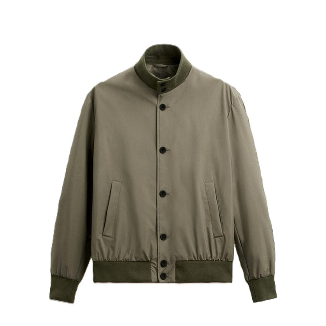 Men's light blouson with stand-up collar, button placket and ribbed cuffs Mune Fashion