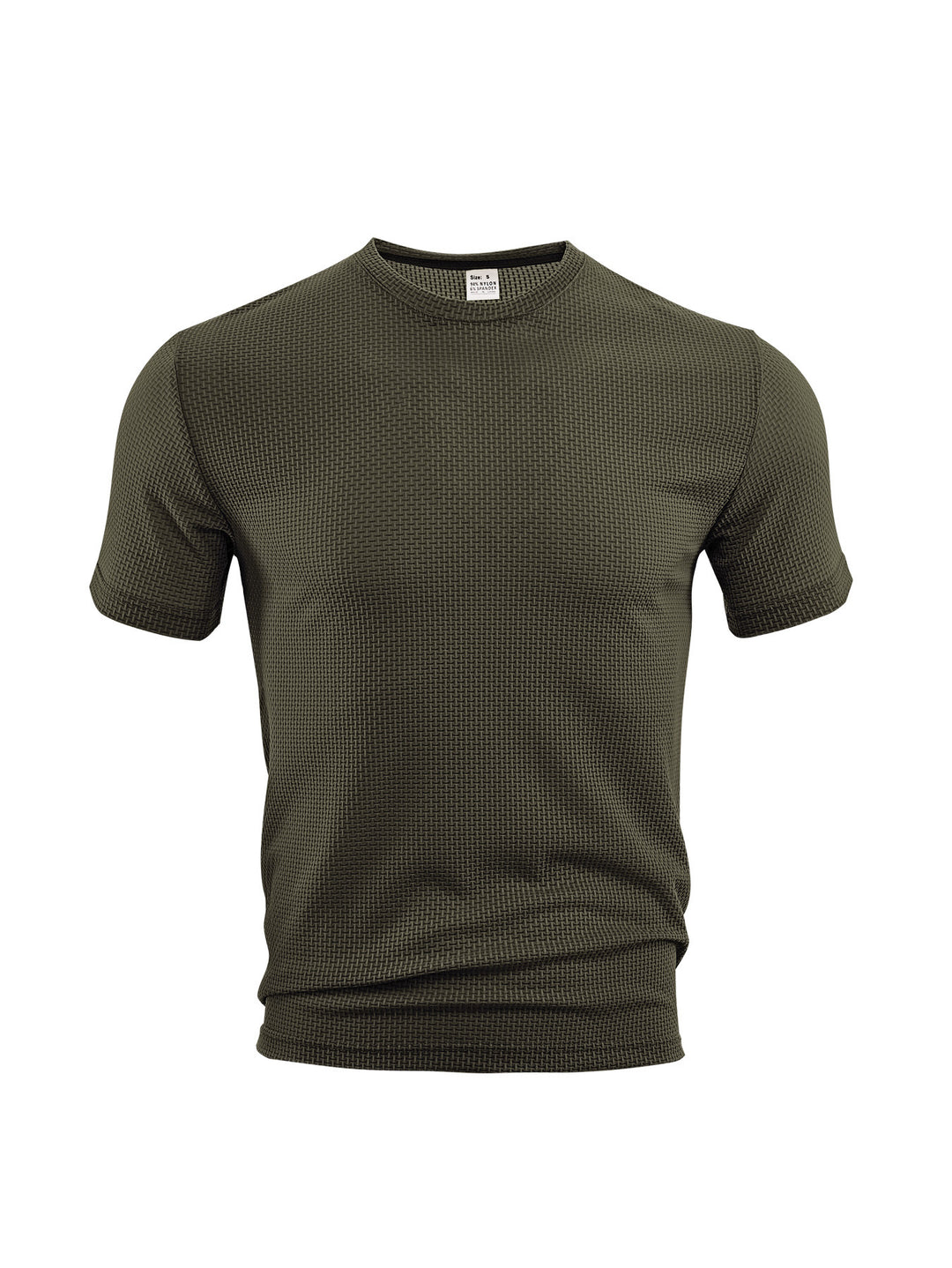 Men's waffle structure T-shirt with round neckline and body-hugging fit Mune Fashion