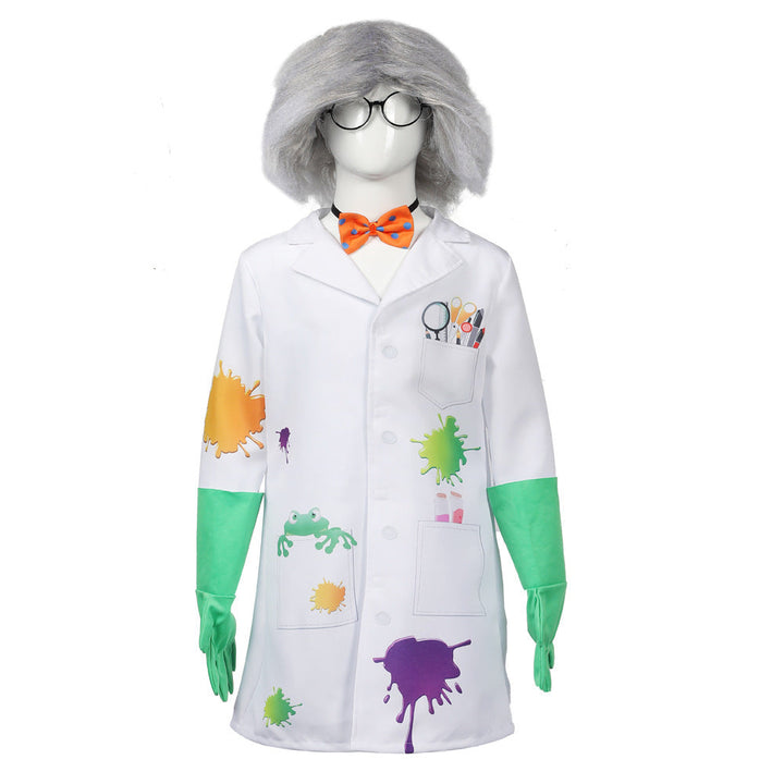 Unisex Lab Coat Costume with Funny Accessories Mune Fashion