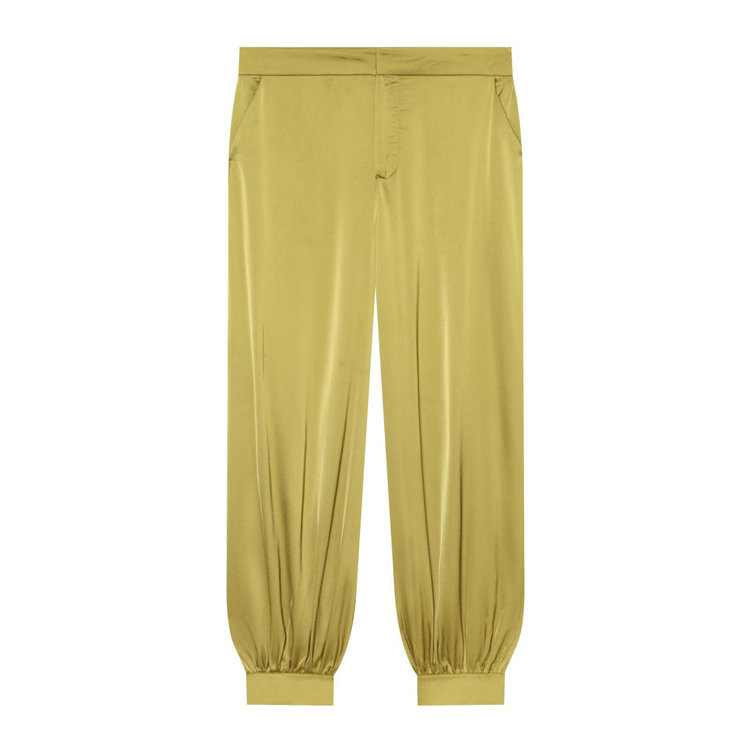 Women's Casual Harem Pants with Leopard Print, Loose Fit and Elastic Cuffs
