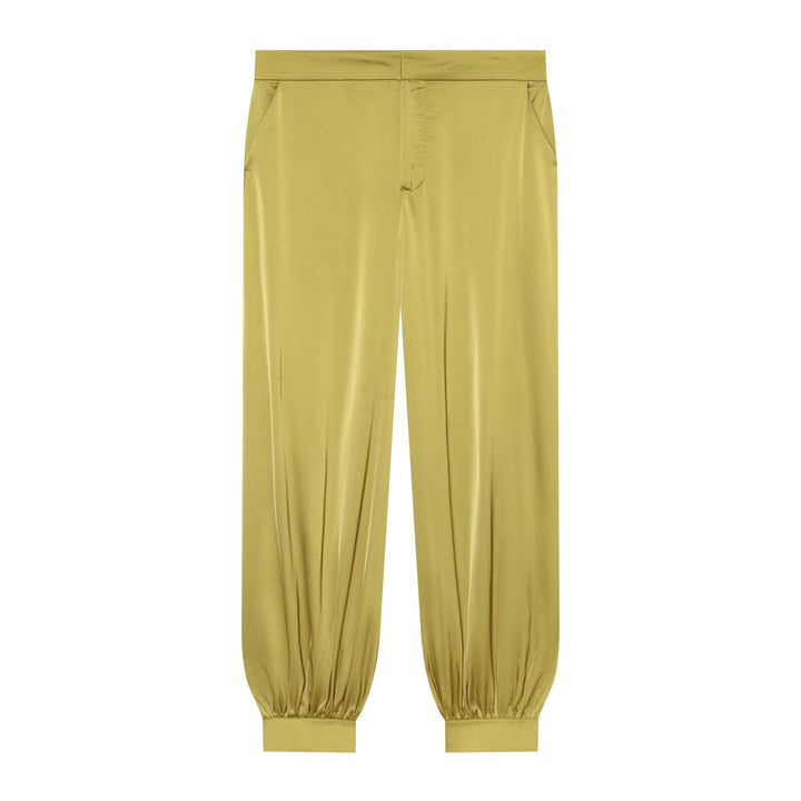 Women's Casual Harem Pants with Leopard Print, Loose Fit and Elastic Cuffs