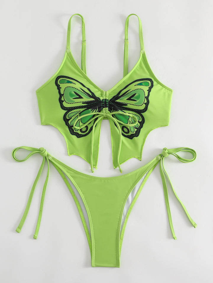 Women's Colorful Bikini Set with Butterfly Design Mune Fashion