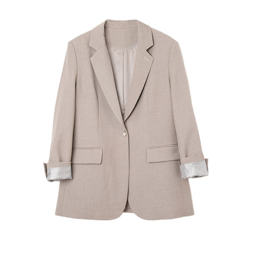 Women Casual Tailoring Set with Longline Blazer and High-Waisted Pleated Pants Mune Fashion