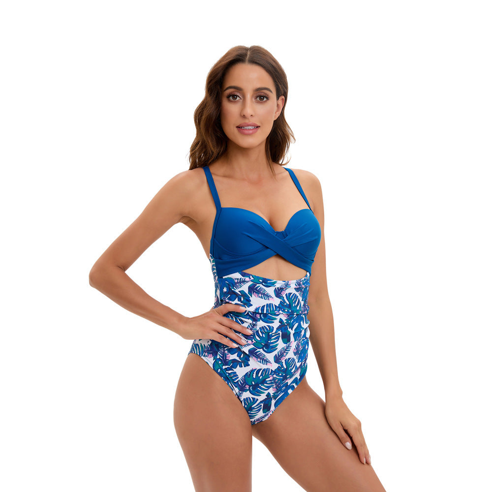 Women's High-Waisted Bikini with Fashionable Twist Design Mune Fashion