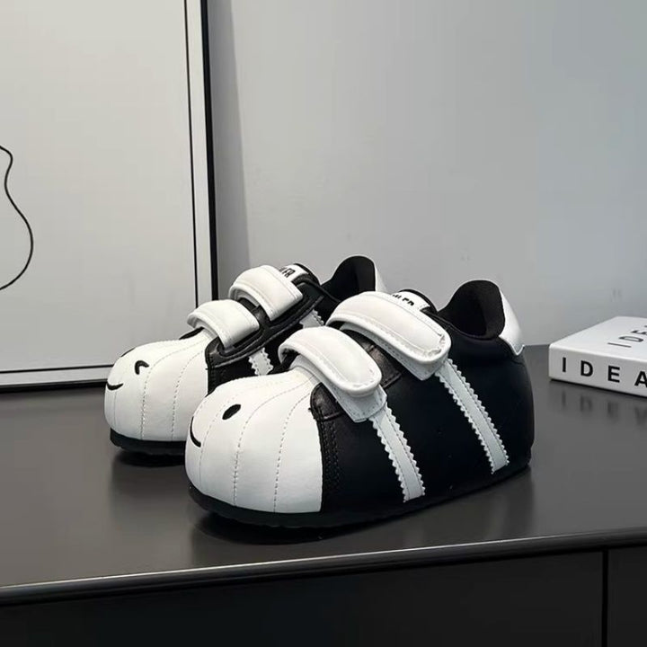 Women Comfortable Kids Sneaker with Cute Animal Motif and Practical Velcro Closure Mune Fashion