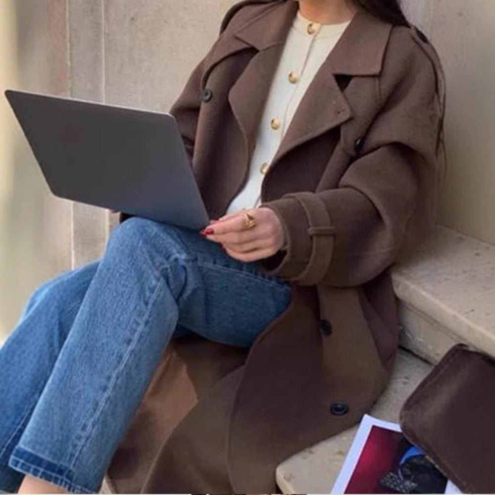 Women oversized wool coat Mune Fashion