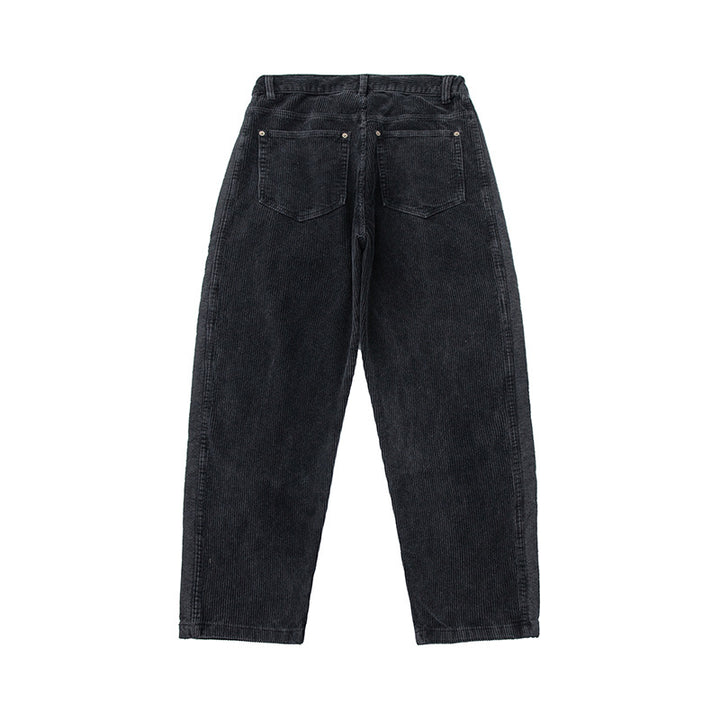 Men's corduroy pants in relaxed fit with elastic drawstring waistband and used details Mune Fashion