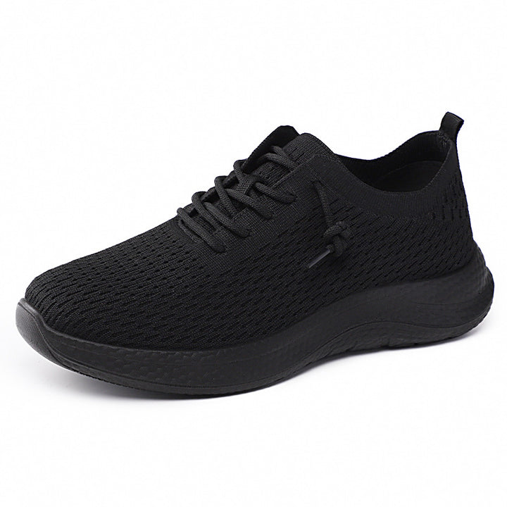 Ladies' breathable knitted casual sneaker with elastic sock entry, reinforced toe cap, and reactive memory EVA comfort sole Mune Fashion