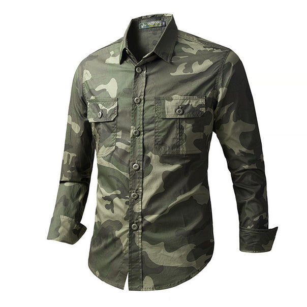 Men's Field Shirt made of technical ripstop with double reinforced chest pockets and ergonomic cut Mune Fashion