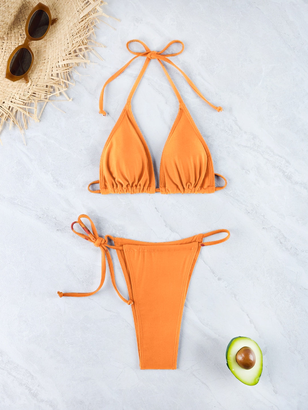 Ladies Triangle Bikini Set with adjustable back closure Mune Fashion