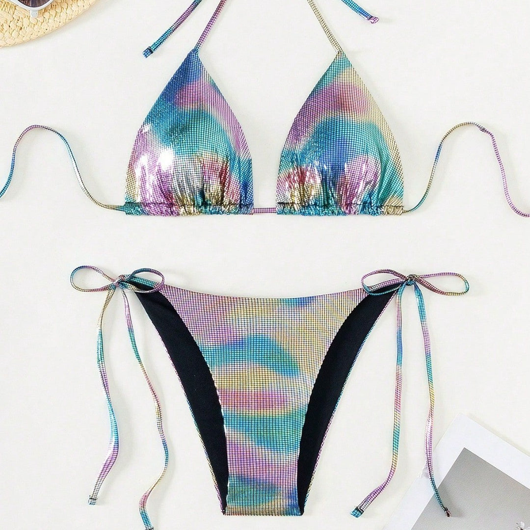 Women's Functional Triangle Bikini with Stylish Gradient Mune Fashion